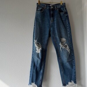 Pull&Bear Distressed Blue Jeans